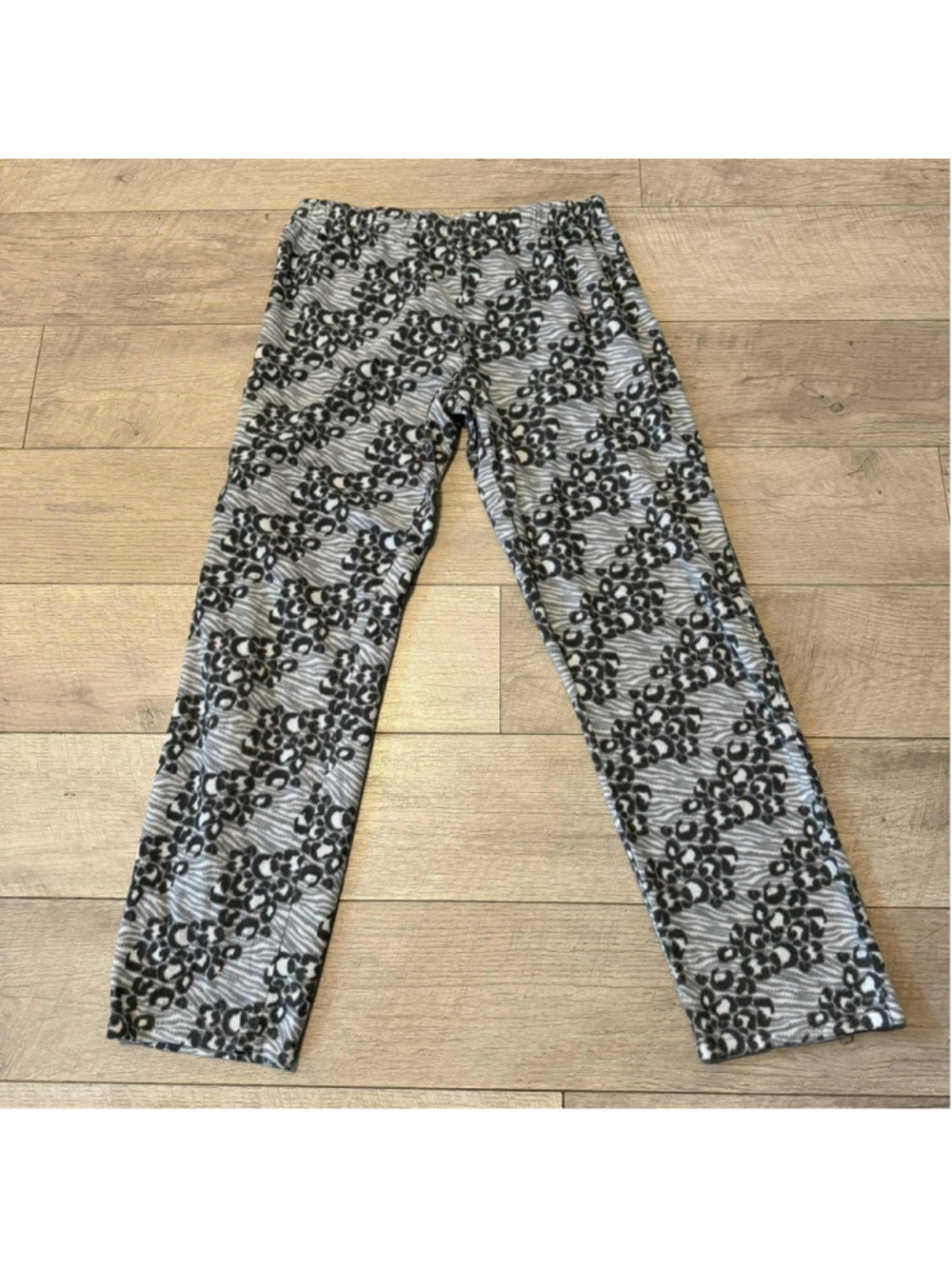 Girls Pajama Pants Size Medium Gray & Black